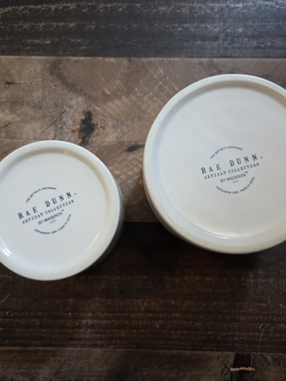 RAE DUNN Artisan Collection GUAC & SALSA Condiment Bowl Set - Picture 3 of 3